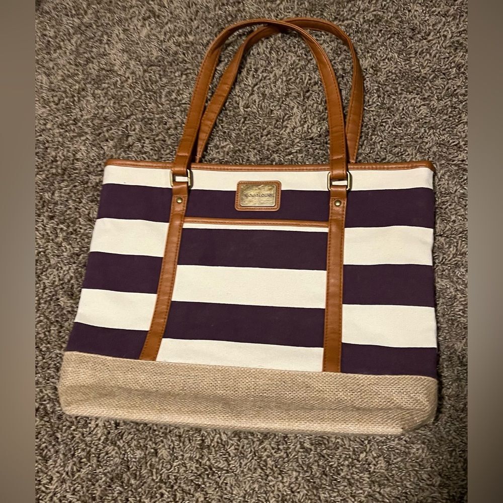 Younique Plum & White Bag